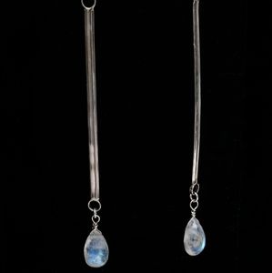 Sterling moonstone earrings